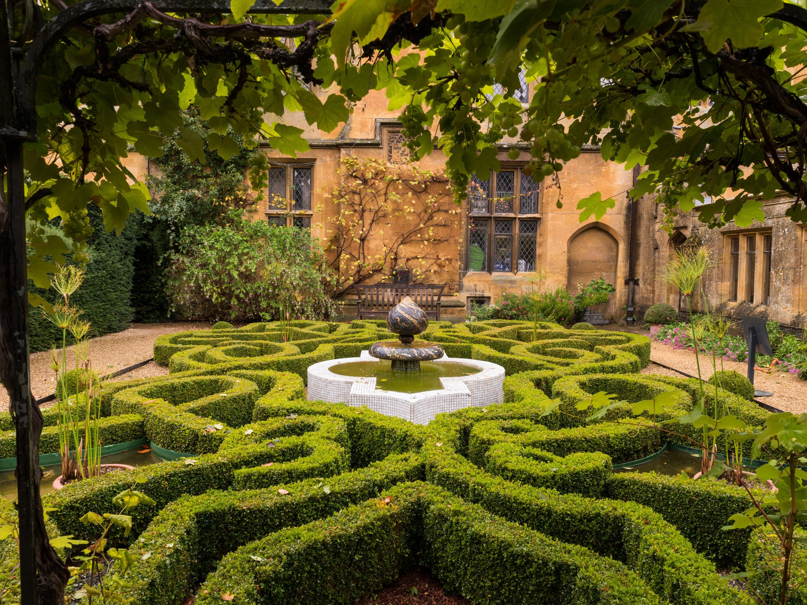 Old English Garden and Fountain